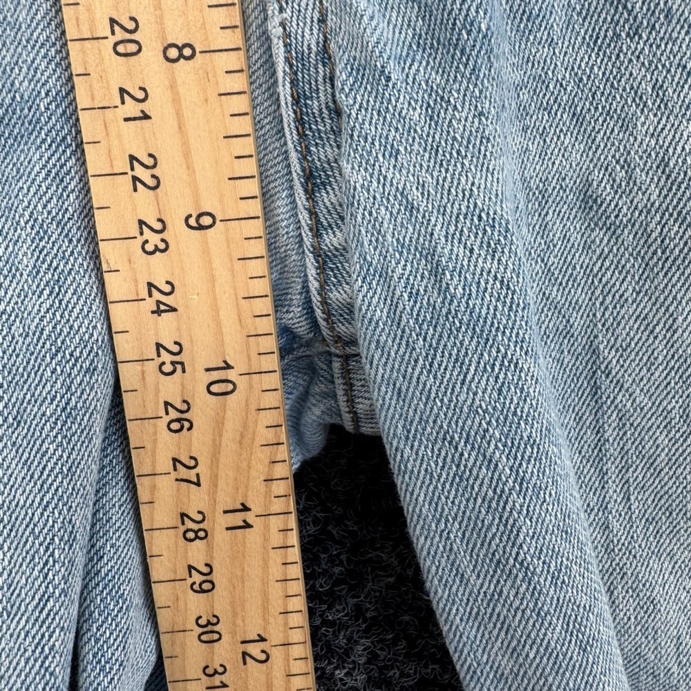 KUT from the Kloth Meg Wide Leg Raw Hem Jeans Light Wash Blue Size 4 - Picture 7 of 9